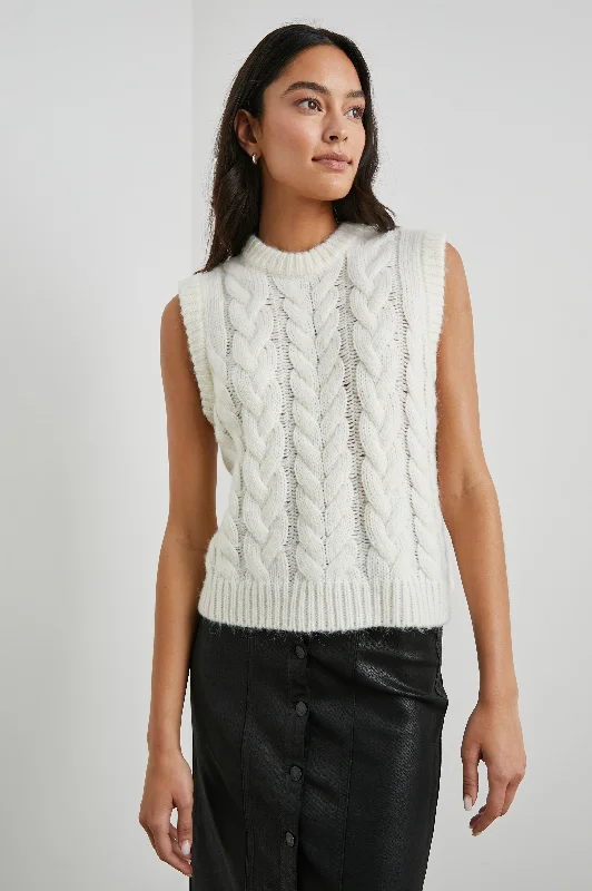 ALEXIS SWEATER VEST - IVORY