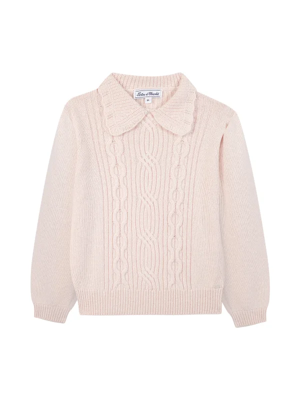 Cable Knit Collared Sweater