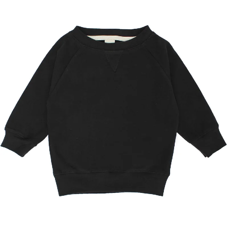 Crew Neck Sweater in Nearly Black by Gray Label - Last One In Stock - 2-3 Years