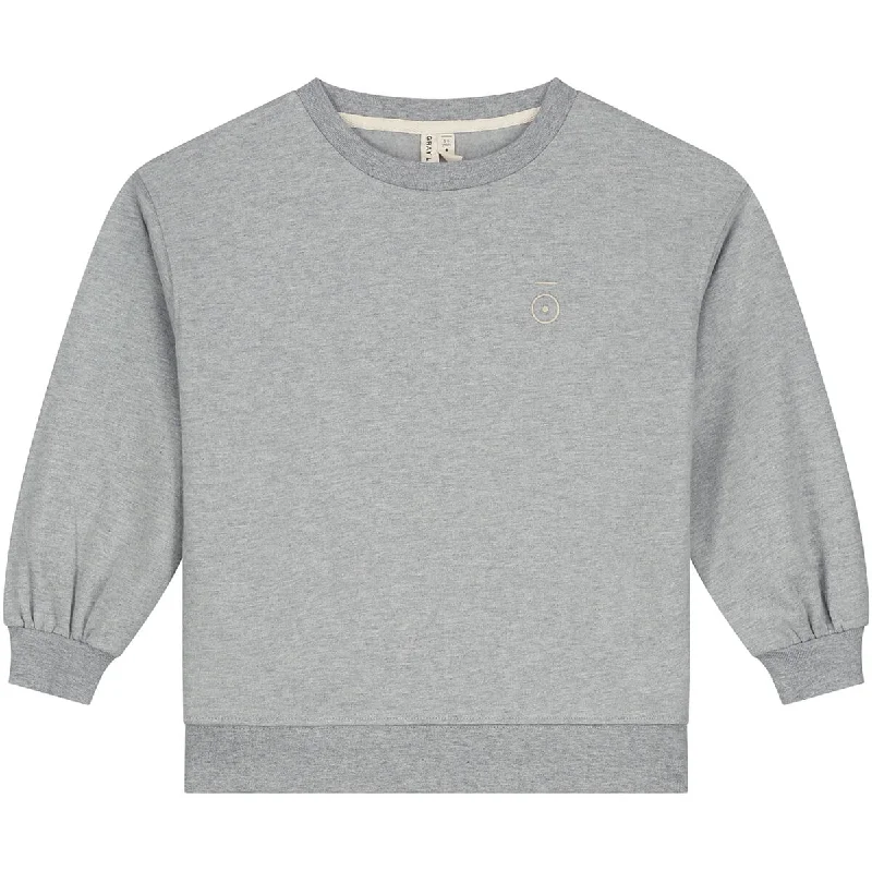 Dropped Shoulder Sweater in Grey Melange by Gray Label