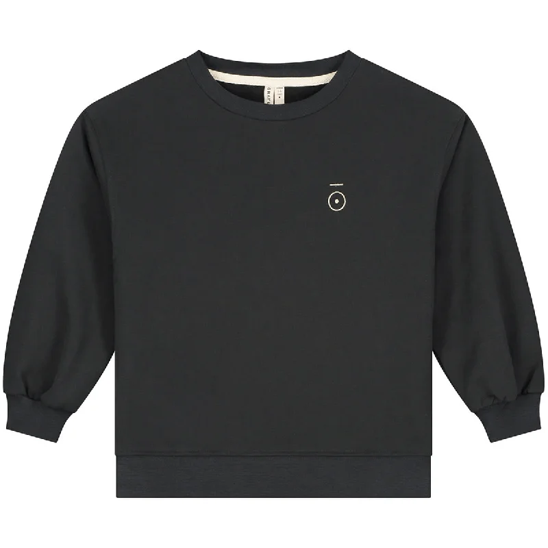 Dropped Shoulder Sweater in Nearly Black by Gray Label - Last One In Stock - 7-8 Years