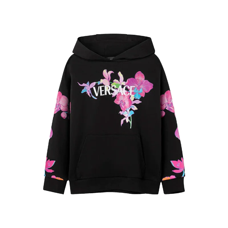 Logo Orchid Print Sweatshirt