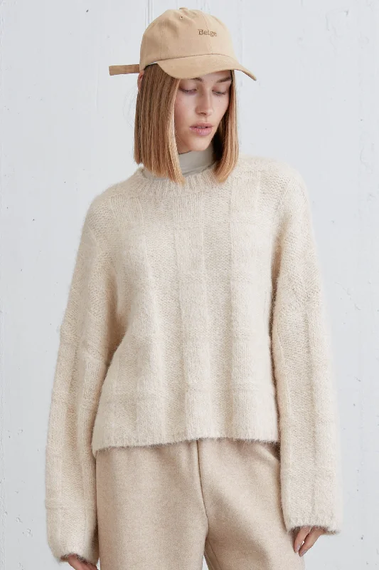 FUZZY RIBBED SWEATER