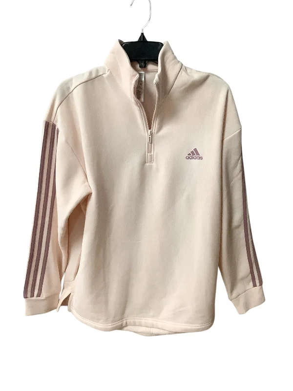 Athletic Sweatshirt Collar By Adidas In Pink, Size: L