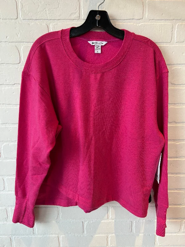 Athletic Sweatshirt Crewneck By Athleta In Pink, Size: L