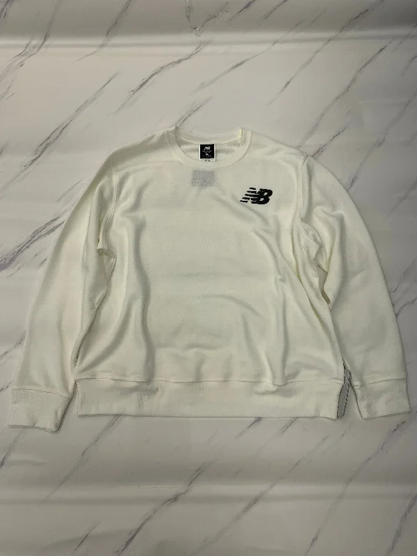 Athletic Sweatshirt Crewneck By New Balance In Cream, Size: Xl