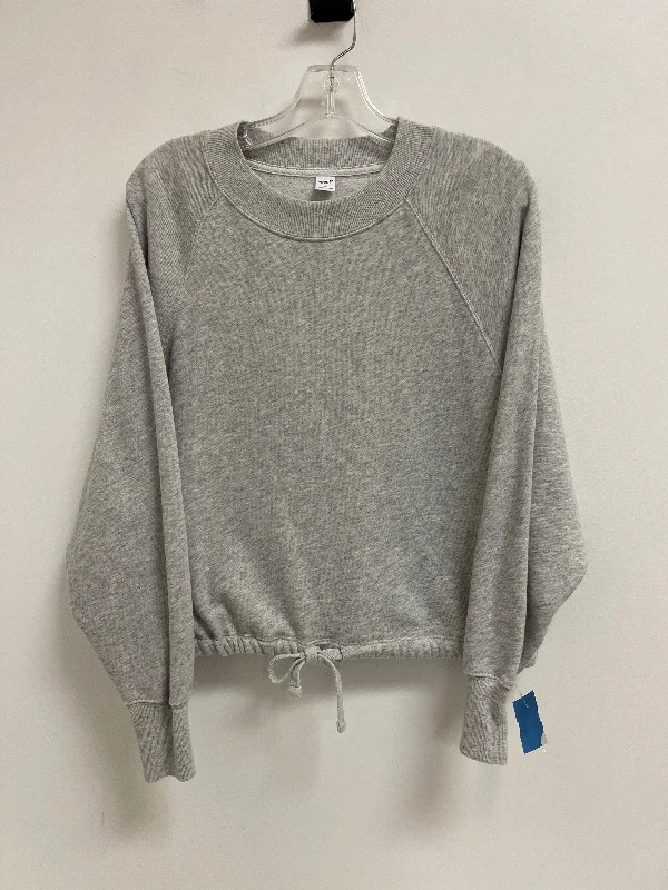 Athletic Sweatshirt Crewneck By Old Navy In Grey, Size: S