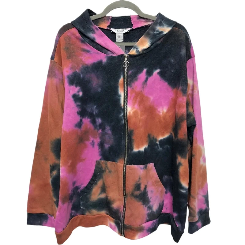 Athletic Sweatshirt Hoodie By Clothes Mentor In Tie Dye Print, Size: 2x