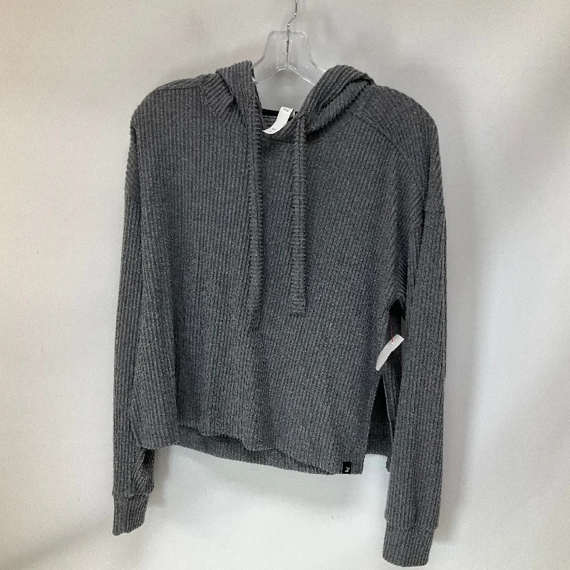 Athletic Sweatshirt Hoodie By Cmc In Grey, Size: M