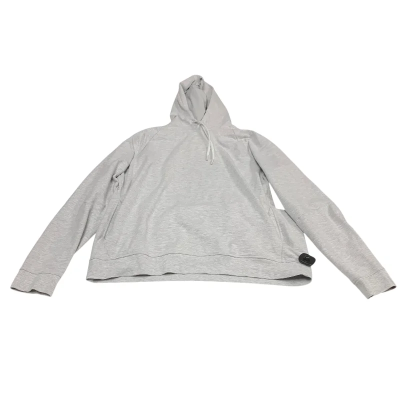 Athletic Sweatshirt Hoodie By Lululemon In Grey, Size: 1x