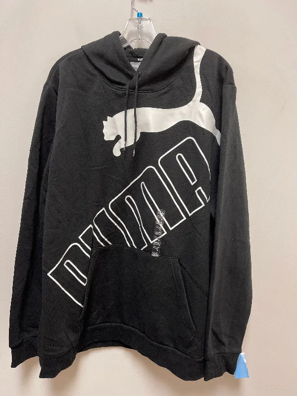 Athletic Sweatshirt Hoodie By Puma In Black, Size: 2x