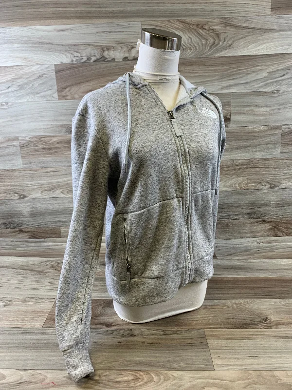 Athletic Sweatshirt Hoodie By The North Face In Grey, Size: S