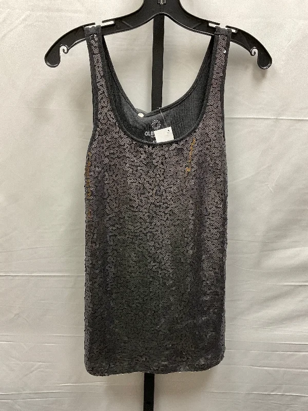 Black & Silver Top Sleeveless Old Navy, Size M