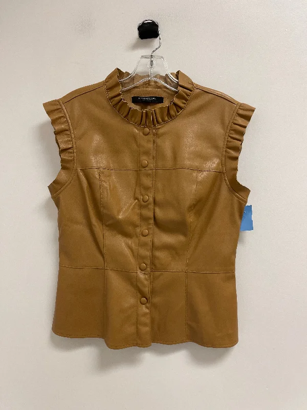 Blouse Sleeveless By Marc New York In Brown, Size: M