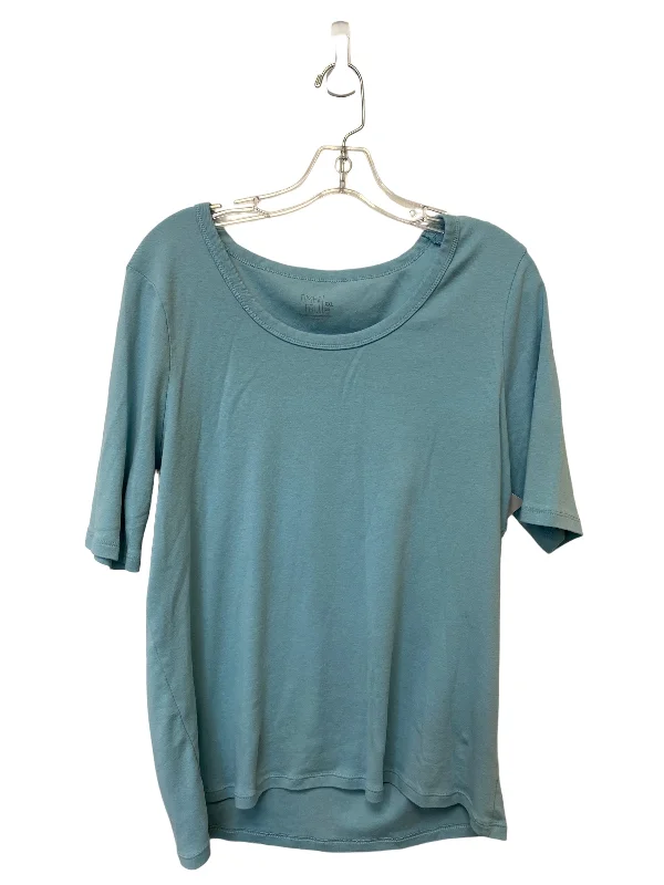 Blue Top Short Sleeve Basic Time And Tru, Size Xxl