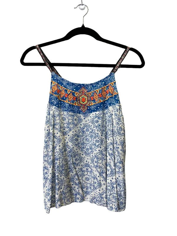 Blue & White Top Sleeveless Flying Tomato, Size L