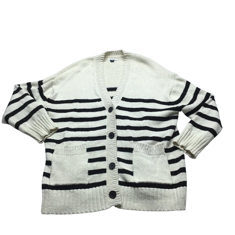 Cardigan By American Eagle In Black & Cream, Size: Xl