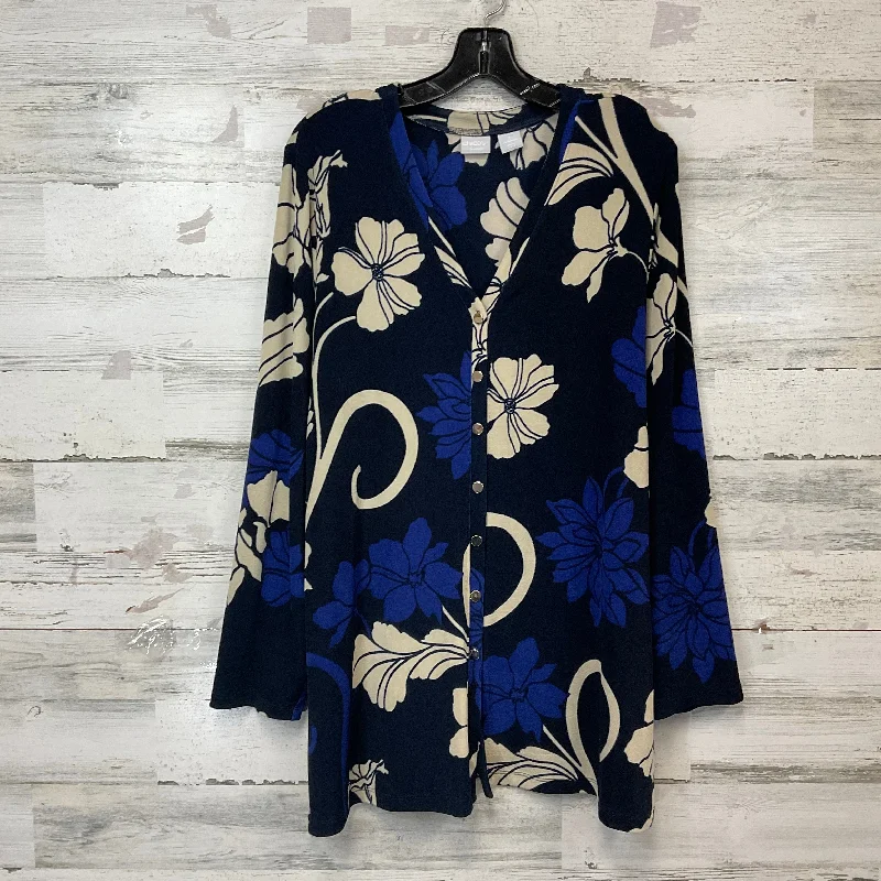 Cardigan By Chicos In Blue, Size: Xl