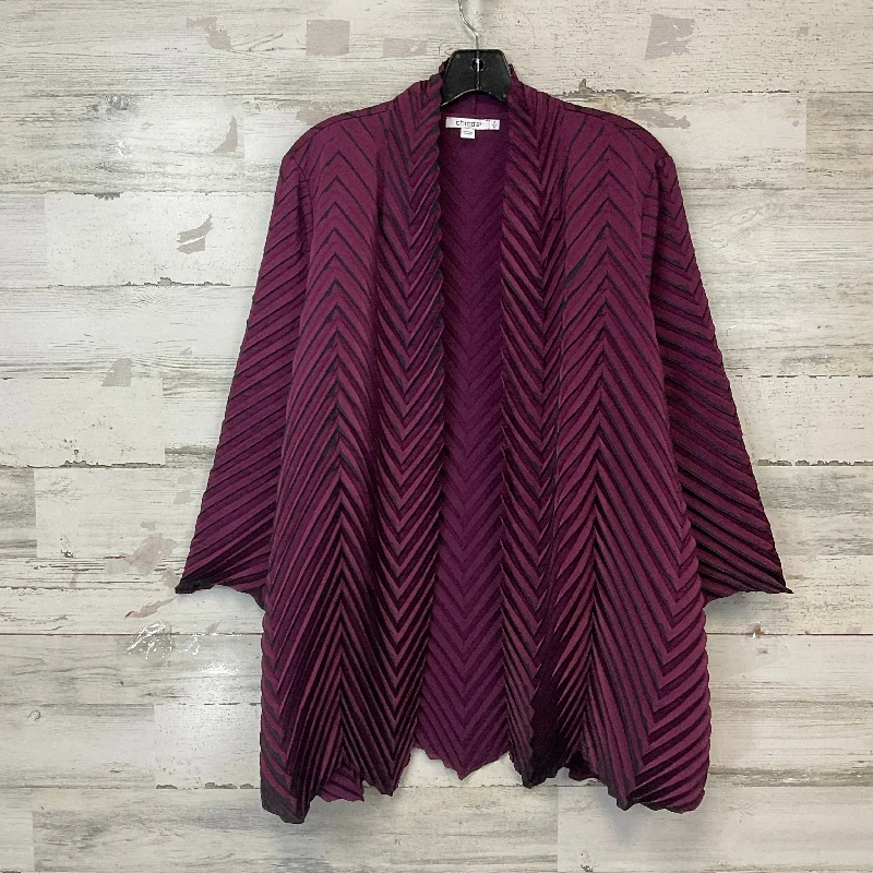 Cardigan By Chicos In Purple, Size: Xl