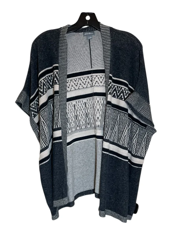 Cardigan By Eddie Bauer In Black & White, Size: L