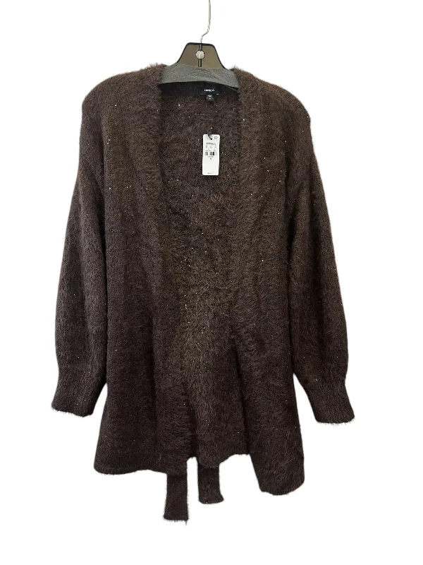 Cardigan By Express In Brown, Size: Xs