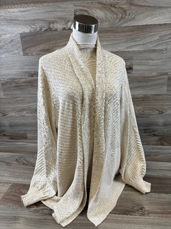 Cardigan By Liz Claiborne In Cream, Size: 2x