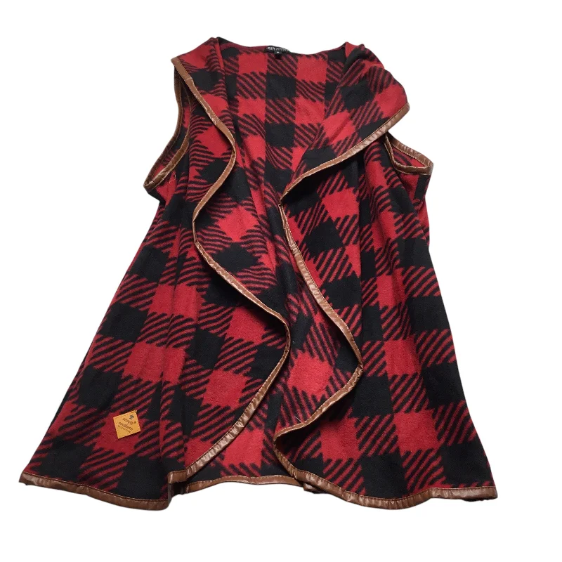 Cardigan By Simply Southern In Black & Red, Size: M