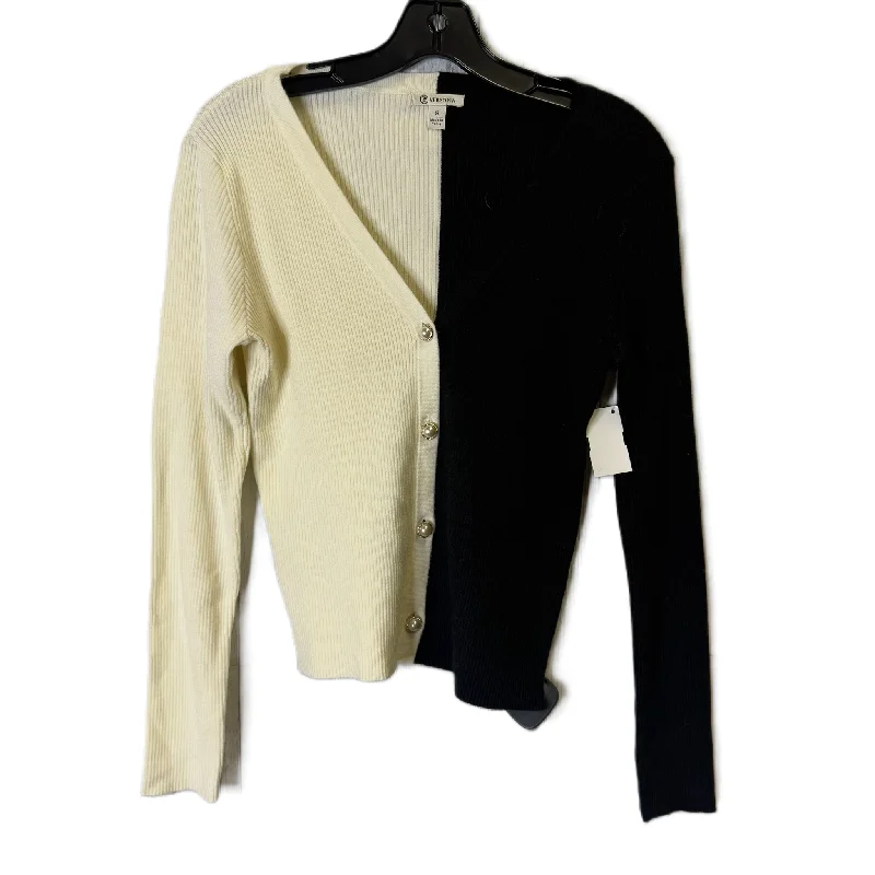 Cardigan By Versona In Black & Cream, Size: S