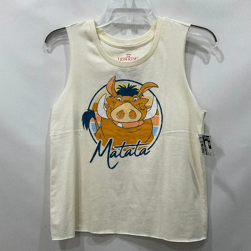 Cream Top Sleeveless Disney Store, Size S