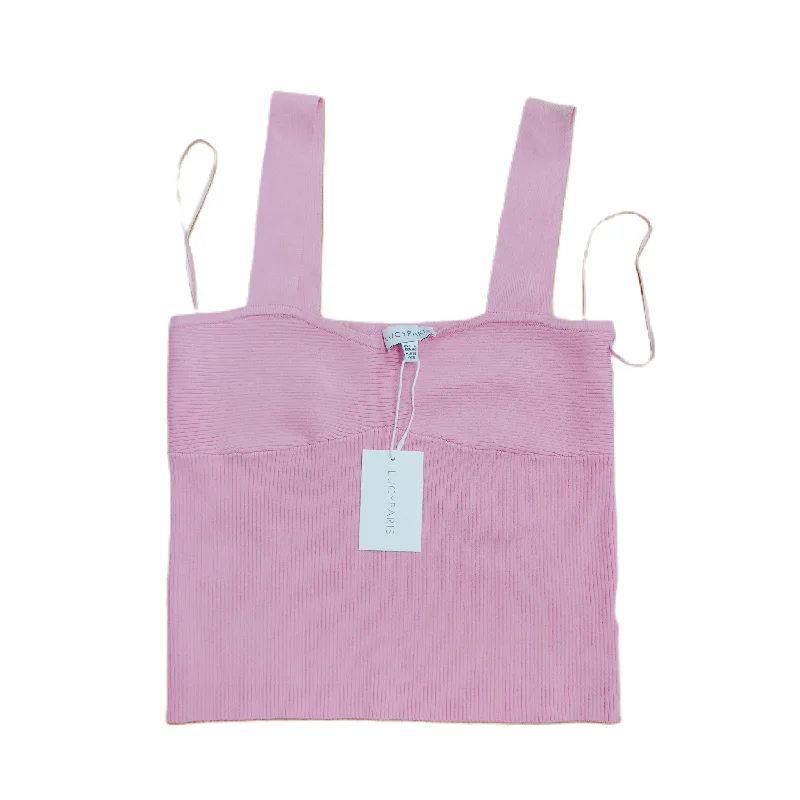 Pink Top Sleeveless By Lucy Paris, Size: M