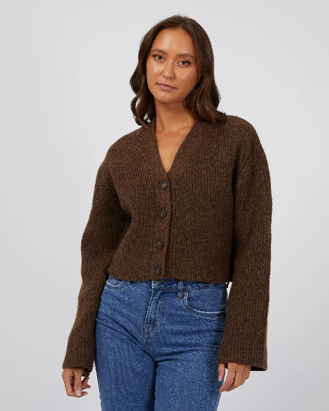 Silent Theory Eden Knit Cardi Brown