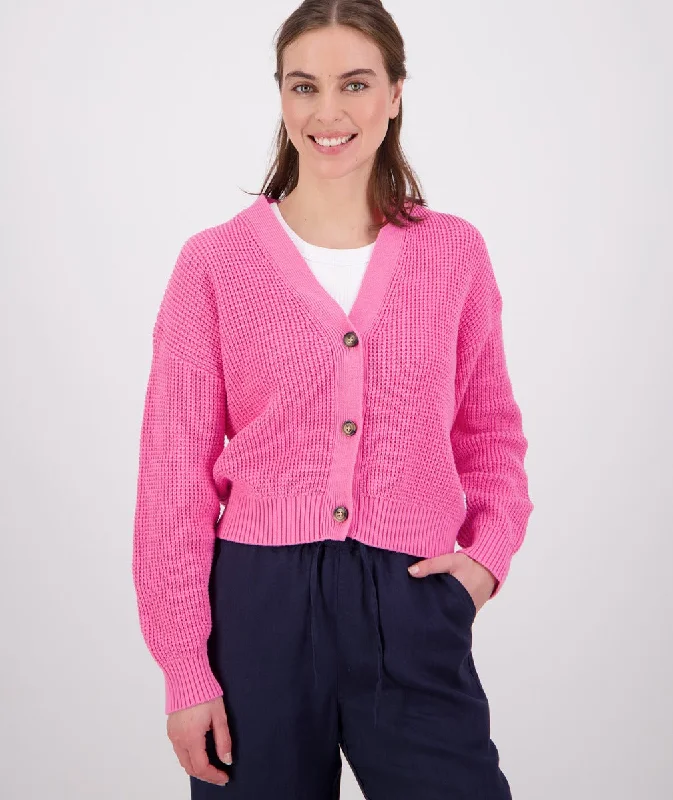 Swanndri Scholar Melrose V2 Crop Cardigan Raspberry