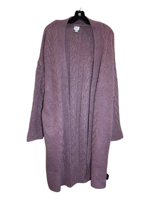 Sweater Cardigan By A New Day In Mauve, Size: 1x