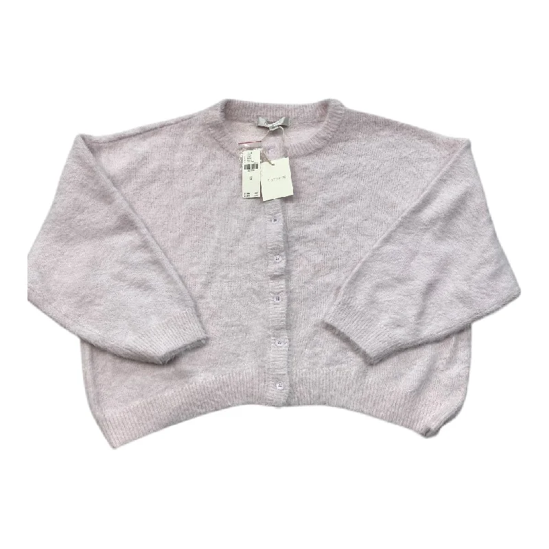 Sweater Cardigan By Anthropologie In Pink, Size: M