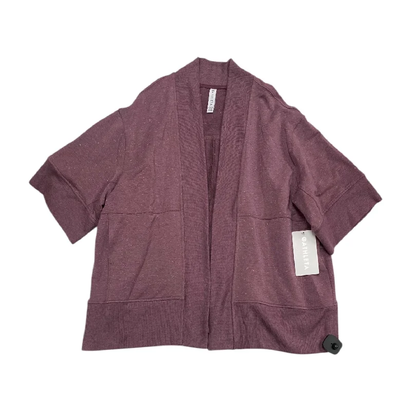 Sweater Cardigan By Athleta In Maroon, Size: S