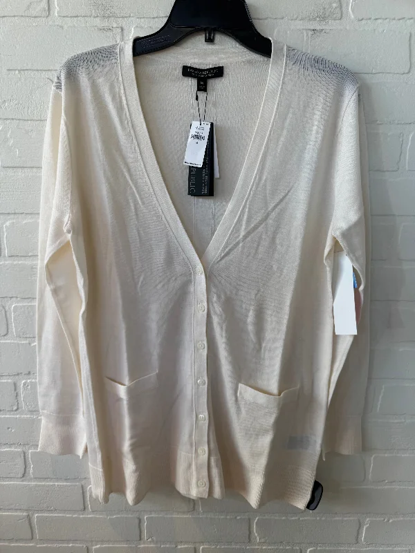 Sweater Cardigan By Banana Republic In Cream, Size: M