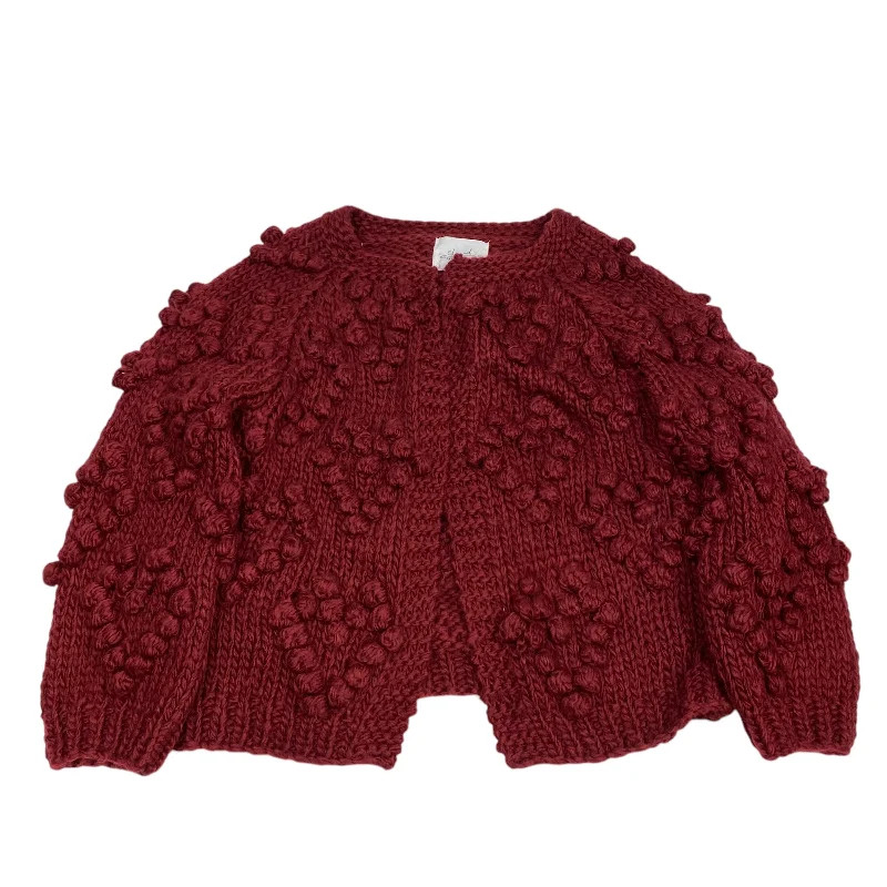 Sweater Cardigan By Chic Wish In Red, Size: Osfm