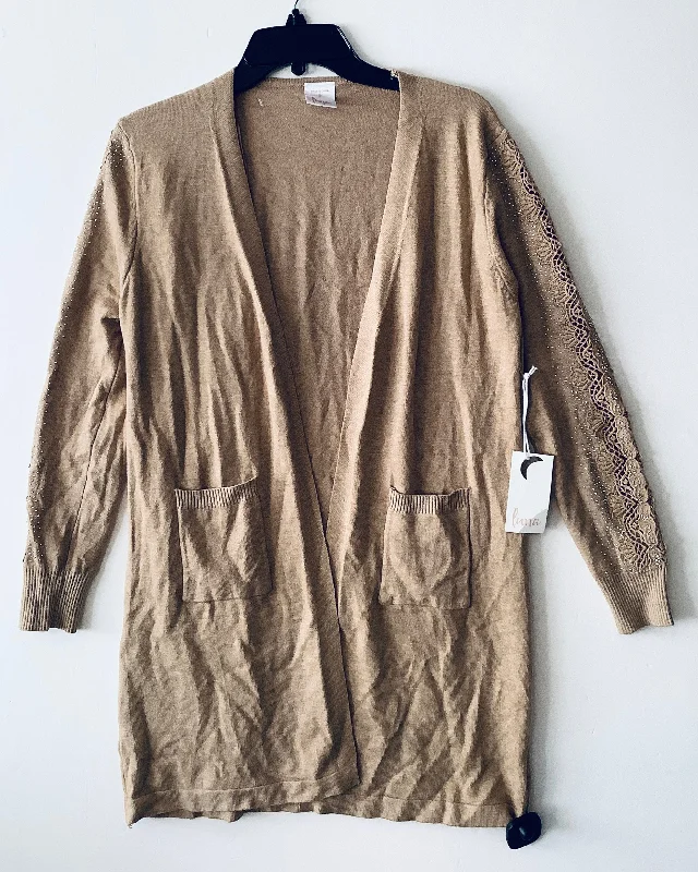 Sweater Cardigan By Clothes Mentor In Brown, Size: S