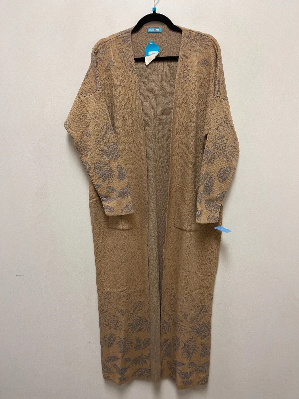 Sweater Cardigan By Clothes Mentor In Tan, Size: Xl