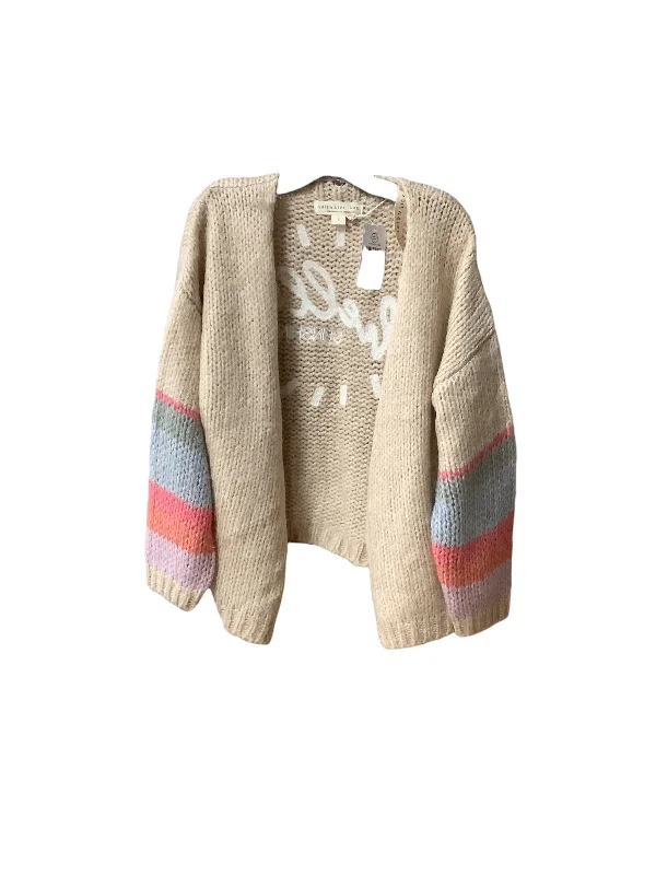 Sweater Cardigan By Cma In Tan, Size: L