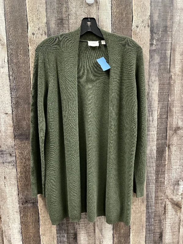 Sweater Cardigan By Cyrus Knits In Green, Size: M