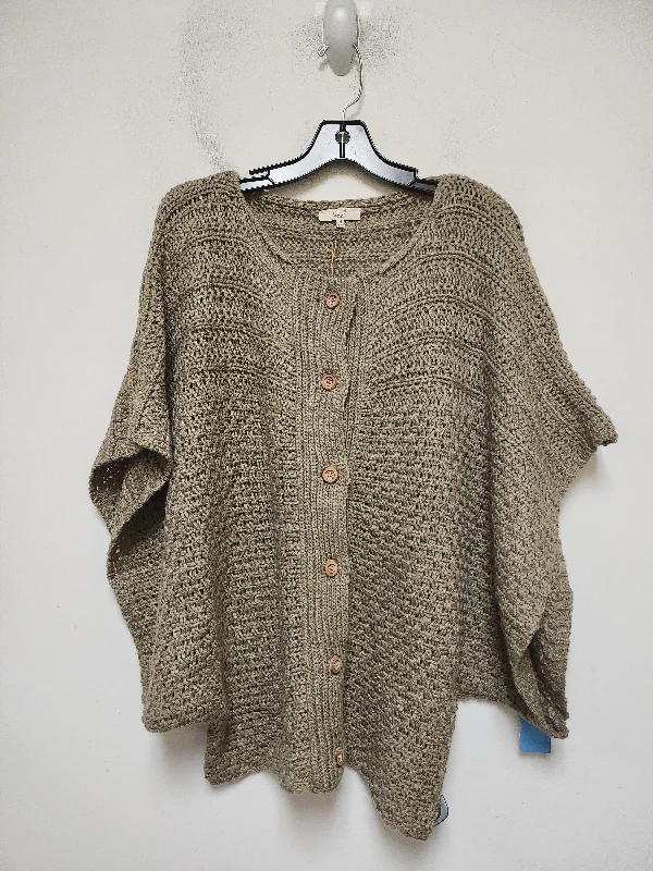 Sweater Cardigan By Easel In Taupe, Size: M