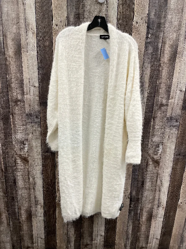 Sweater Cardigan By Express In Cream, Size: S