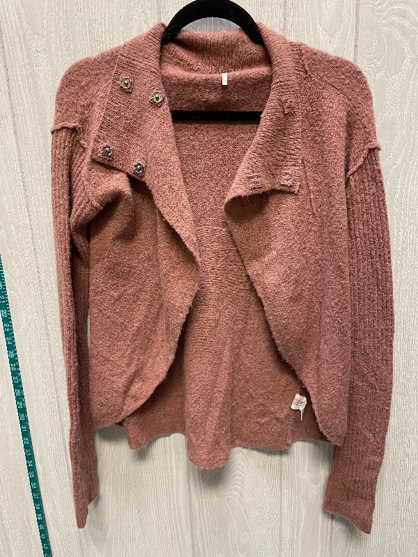 Sweater Cardigan By Free People In Mauve, Size: Sp