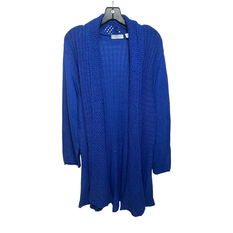 Sweater Cardigan By Kim Rogers In Blue, Size: 3x