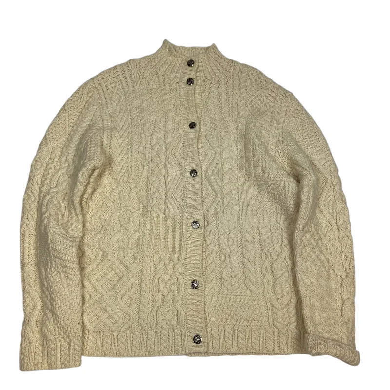 Sweater Cardigan By Lauren By Ralph Lauren In Cream, Size: L