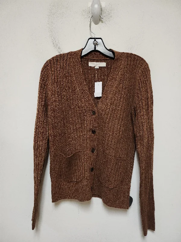 Sweater Cardigan By Loft In Brown, Size: Xs