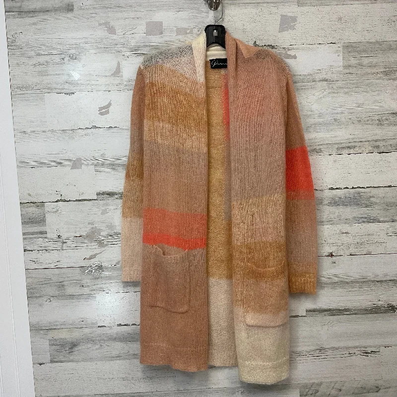 Sweater Cardigan By Parrish  In Orange, Size: S