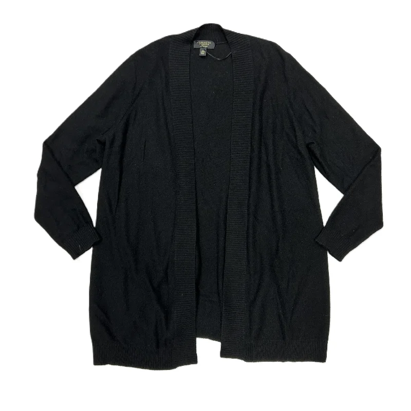 Sweater Cardigan Cashmere By Charter Club In Black, Size: 1x