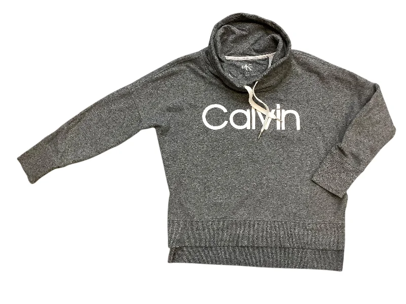 Sweatshirt Collar By Calvin Klein Performance In Grey, Size: M